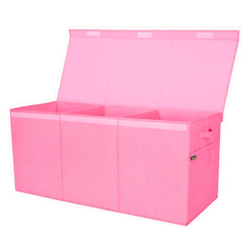 BALEINE Fabric Storage Bins with Lid, Collapsible Extra Large Storage Boxes Bins Baskets with Divider for Home Organizing (37.5