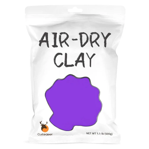 Cutedeer Air Dry Clay - Purple, 1.1lb Soft Foam Modeling Clay, DIY Creative Magic Molding Clay for Kids Adults Arts & Crafts Project Supplies(1.1lb - 1 Pack, Purple)