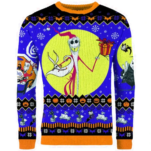 Merchoid Nightmare Before Christmas Ugly Christmas Sweater for Women and Men Gift