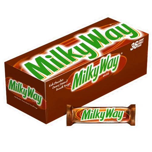MilkyWay MILKY WAY Milk Chocolate Singles Size Candy Bars 1.84-Ounce 36-Count Box 1.84 Ounce (Pack of 36)