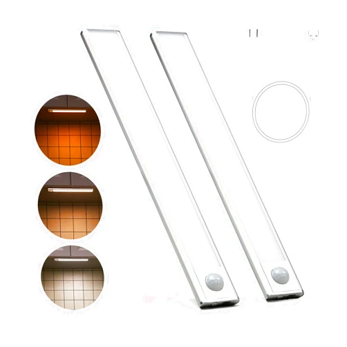 XQBX Under Cabinet Lights，58LED Under Cabinet Motion Sensor Lighting，Wireless USB Rechargeable Under The Counter Lights for Kitchen，led Lights for Bedroom Kitchen Bathroom Decor Home Improvement