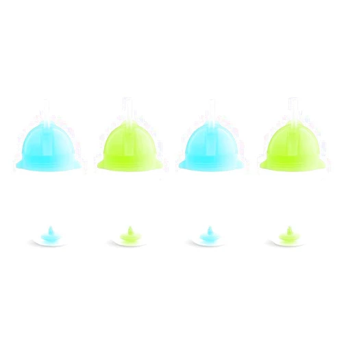 Munchkin® Any Angle™ Weighted Toddler Straw Cup with Click Lock™ Lid, 10 Ounce, 4 Pack, Blue/Green