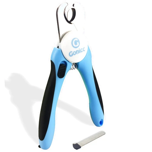 gonicc Professional Small Dog and Cat Nail Clippers Sharp Stainless Steel Pet Nail Trimmers(with Free Nail File in Handle), for Rabbit, Small Animal, with Safety Guard to Avoid Overcutting