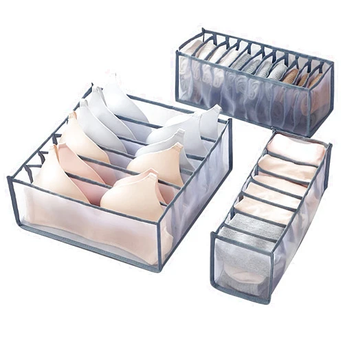 ZYYYWW Storage Boxex, Underwear Bra Organizer Storage Box Drawer Closet Organizers Divider Boxes for Underwear Scarves Socks Bra (Color : 3pcs-Sets)