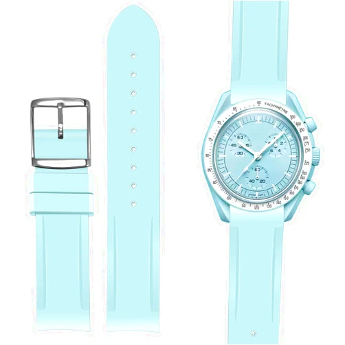 Korlexchi Silicone Watchband for Moonswatch for Men and Women, Watch Strap for Omega X for Swatch for Speedmaster