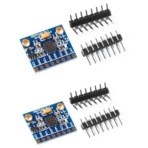 AEDIKO 2pcs MPU6050 MPU-6050 GY-521 3 Axis Accelerometer Gyroscope Module 6 DOF 6-axis Accelerometer Gyroscope Sensor Module 16 Bit AD Converter Data Output IIC I2C
