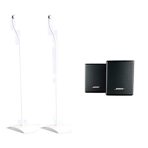 Bose Surround Speakers, Black & UFS-20 Series II Universal Floor Stands (Pair of 2) - Black
