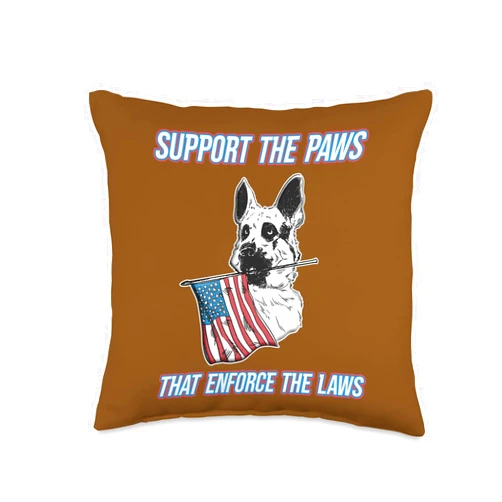 mehr coole & lustige Hunde und Katzen Motive German Shepherd Dog USA Flag for Men and Women Throw Pillow, 16x16, Multicolor