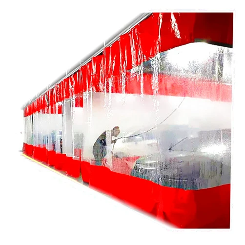 JIANFEI Clear Tarpaulin Cover Tarp, 0.5MM Thick Tear Resistance Car Wash Curtain with Eyelets, Outdoor Weatherproof Partition Screen for Window Patio Gazebo, Customizable