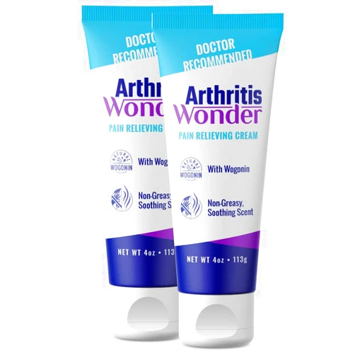 Arthritis Wonder Pain Relief Cream, 4 oz – Arthritis Pain Relief Cream for Hand, Knee, Foot and Wrist Joints – Fast-Acting, Deep Penetrating, Non-Greasy Formula with Natural Wogonin - 2 Pack