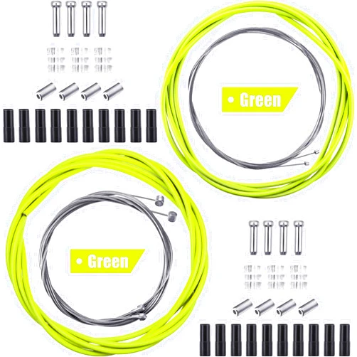 Boao Universal Bicycle Transmission Line Bicycle Shift Derailleur Cable and Brake Cable Kit for Bicycle Mountain Road Bike Repair