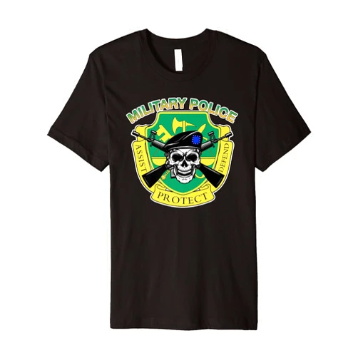 Military Pride MP apparel by DBA.dezines Bad-ass Military Police Skull Premium T-Shirt