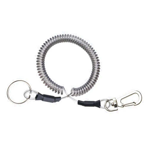 Mini Skater Fishing Coil Lanyard Fishing Tool Retractable Plastic Safe Rope Wire for Securing Fishing Pliers, Kayak, Surfing, Boating and Wading,1Pcs (Spiral Length:6 inch)