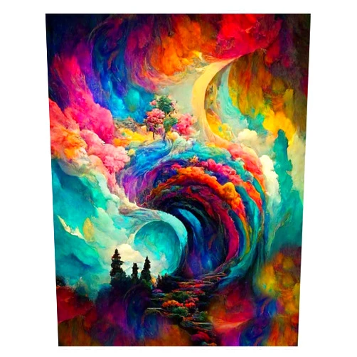 ROOHOME DIY Diamond Art Kits for Adults -Full Drill Colorful Auspicious Clouds 5D Diamond Painting Kits-Fantasy World Diamond Dots Gem Painting Kits for Home Decor and Birthday Gifts for Women