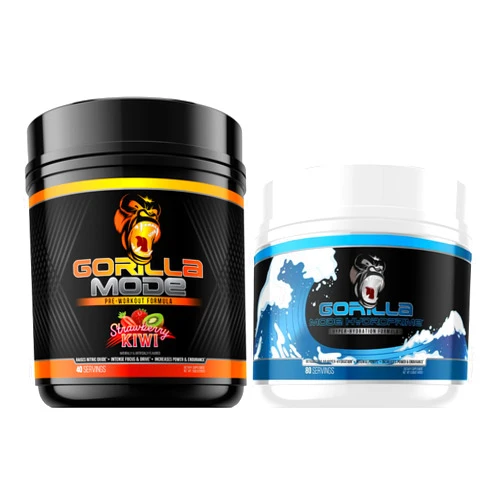 Gorilla Mind Gorilla Mode Pre Workout (Strawberry Kiwi) + HydroPrime Glycerol Pre Workout - Comprehensive Stack for Hyper-Hydration, Pump, Power, Endurance, and Thermoregulation