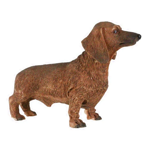 Ebros Gift Adorable Lifelike Pet Pal Chocolate Dachshund Dog Miniature Figurine Animal Canine Puppy Sausage Dogs Pedigree Breed