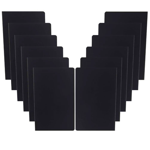 XYark 12 Pack College Ruled Notebook Journals Bulk, Lined Paper, 60 Page, 5.5x8.3 inch, A5, Travel Journal Set for Travelers, Students, Church, Office, Writing Diary Subject Notebooks Planner, Black