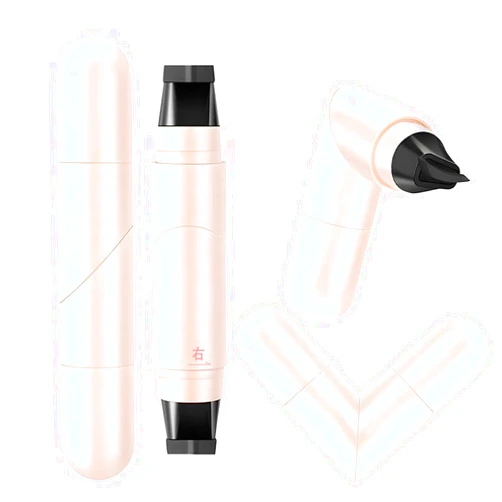LuckNest 2025 New Foldable Eyeliner Stamp, 2PCS Gel Eyeliner Pencil Set, Dual-Ended Eye liner Stamps, SmudgeProof & Waterpoof Eye Liner for Beginners(Black+Brown)