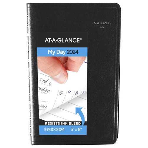 AT-A-GLANCE 2024 Daily Planner, DayMinder, Quarter-Hourly Appointment Book, 5