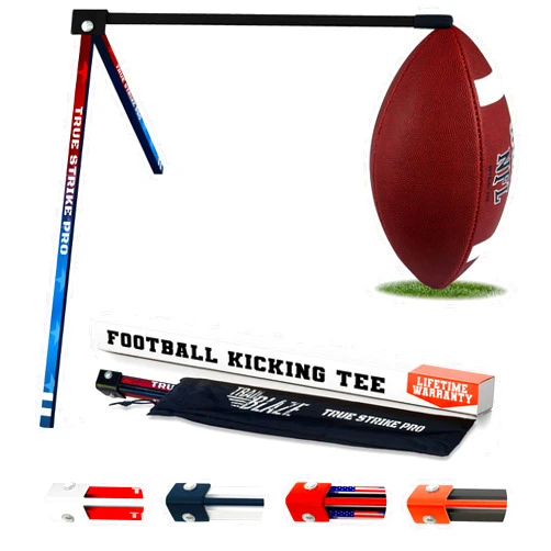 Trailblaze True Strike Pro Football Kicking Tee - Ultimate Football Tee Compatible with All Ball Sizes, Bonus Goal Kicking Tracker, Field Goal Football Holder