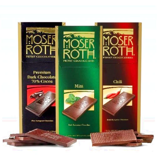 Moser Roth fine chocolate bars - 3 Bars, 3 flavors by Moser Roth