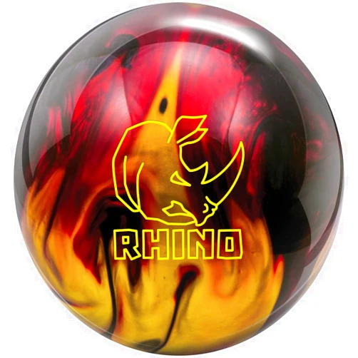 Brunswick Rhino Bowling Ball, Red/Black/Gold, 15 lb