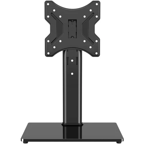 TVON Universal TV Stand Base, Swivel Table Top TV Stand for 20-43 inch TVs/Monitors with 4 Level Height Adjustment and Tempered Glass Base, Holds up to 88LBS, VESA 200x200mm
