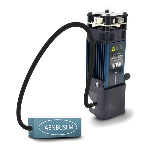 AENBUSLM Laser Module with Air Assit,80W Laser Module for Laser Cutter & Laser Engraver Machine,10W Output Power,Built in FAC,Double Ultra-Fine Compressed Spot CNC Carving DIY Laser Master - Laser Class 4