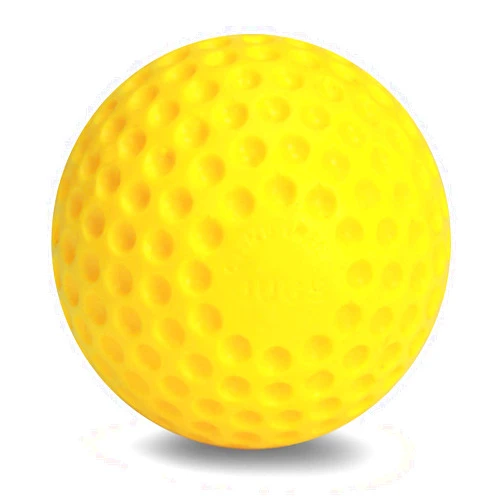 Jugs Yellow Dimpled Baseballs, 9-Inch, One Dozen