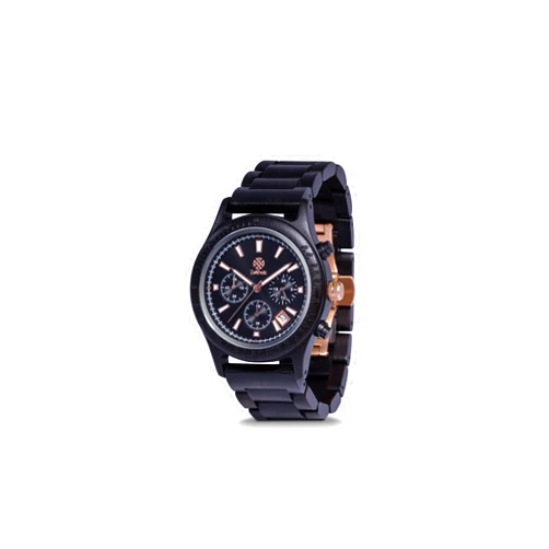 Zeitholz Wood Watches for Men, Wooden Watch, Gifts, Chronograph Watch, Analog, Calendar. New Bergen 42mm, 100% Natural Wood with Japanese Quartz Movement.