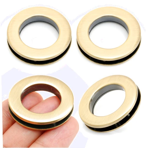 CRAFTMEMORE 4sets Screw-in Eyelet Metal Screw Together Grommets Bag Loop Handle Connector Rings Purse Accessories SCES (Brushed Brass, 3/4 Inch)
