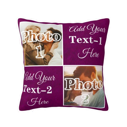 Aziucteh Custom Pillow Cover Personalized Customize Photo Text Name Pillowcase Gifts Customized Throw Pillow Covers