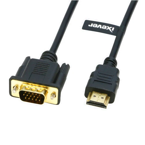 IXEVER HDMI to VGA Cable 6FT, HDMI Source to VGA Display Video Cable 1080P for Desktop PC Computer Laptop to HDTV Monitor Projector and More