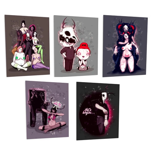 Ludwig Van Bacon Art Deer Daddy Entire 5 Print Poster Series 7 Fine Art Print Poster Poster