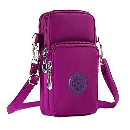 WITERY Waterproof Nylon Cute Crossbody Cell Phone Purse Smartphone Wallet Bag for Women