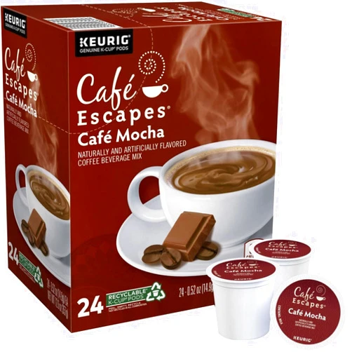 Café Escapes Cafe Escapes™ Single-Serve Coffee K-Cup® Pods, Cafe Mocha, Carton Of 24