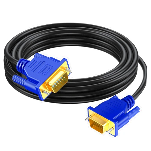 UV-CABLE VGA Cable 15 FT, Gold-Plated Long Computer Monitor Cord, Shielded 15 Pin HD15 1080P@60Hz Full HD High Resolution for TV, Computer, Projector, Doking Station