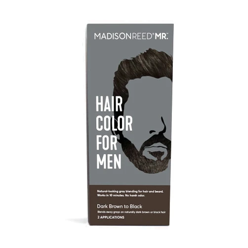 Madison Reed Mr. Hair Color for Men, Dark Brown to Black Demi-Permanent Hair Dye, Reduces Grays in 15 Minutes For Hair & Beard, Nourishing & Strengthening, Keratin & Argan Oil, 2 Applications