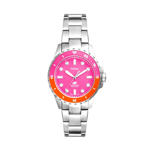 Fossil Women's Dive-Inspired Sports Watch with Stainless Steel, Ceramic, or Silicone Band