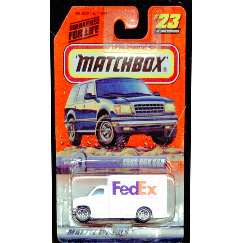 Matchbox 1999-23/100 Series 5 FedEx Speedy Delivery Ford Box Van 1:64 Scale