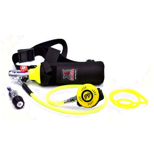 Dixie Diver DXDIVER Bailout Pony Bottle Diving Kit with Nylon Belt - Hose - 13 cf Tank - Button Gauge - Regulator - Fill Adapter - Back Up Air Scuba Dive Egressor