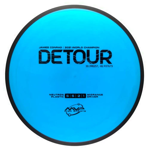 MVP Disc Sports Neutron Detour James Conrad Edition Disc Golf Midrange (Colors May Vary)