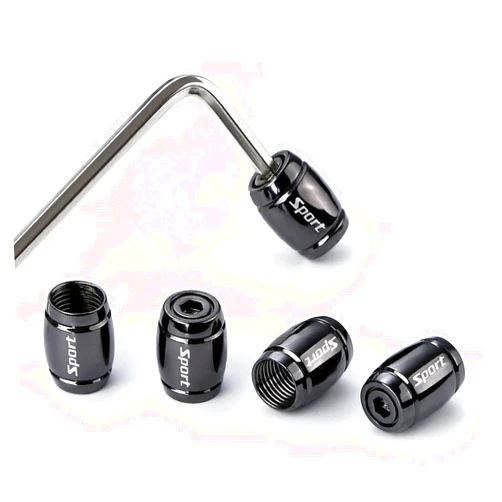 AVERZELLA Wine Barrel Shape Schrader Valve Stem Caps, Antirust Brass for Cars SUV Bike Truck Motorcycle Universal 5PCS (Black)