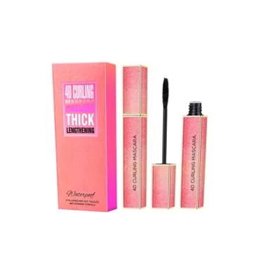 Generic 4D Silk Fiber Lash Mascara Natural Waterproof Smudges Proof Mascara Lengthening And Thick Long Lasting No Clumping Formula Items (A, One Size) One Size A