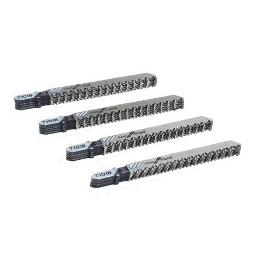 TAROSE 20-Piece T101B 4 Inch 10 TPI Assorted T-Shank Jig Saw Blades Set for Clean Cutting Wood