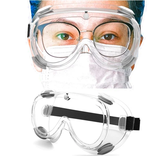 WOOLIKE Safety Goggles Medical Goggles Fit Over Eyeglasses Anti-Fog Safety Glasses Clear Lab Goggles chemistry Protective Eyewear ANSI Z87.1