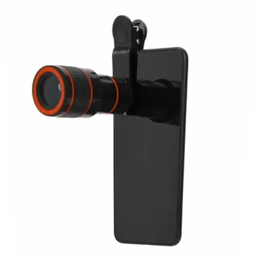 Tbest iPhone Clip On Lens Zoom,Phone Camera Lens Kit,Mobile Phone Lens and Accessories,Professional 12X Telephoto Lens Telescopic Focusing Universal for Mobile Phone Tablet