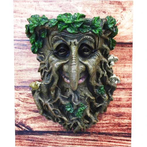 Ebros Gift Ebros Nature Spirit God Big Nose Leafman Gargoyle Celtic Greenman Hanging Wall Decor Plaque 9