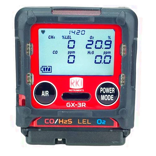 RKI Instruments, Inc RKI 72-RA-C GX-3R LEL / O2 / H2S / CO with Li-Ion Battery Pack and 100-240 VAC Charger