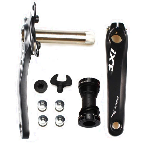 Litetop Bike Crank Arm Set Mountain Bike Crank Arm Set 175mm 104 BCD with Bottom Bracket Kit and Chainring Bolts for MTB BMX Road Bicyle, Compatible with Shimano, FSA (1 Pair)
